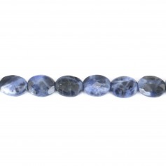 Sodalite, oval faceted 6x8mm x 2pcs