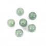 Natural jade half-drilled 10mm x 2pcs