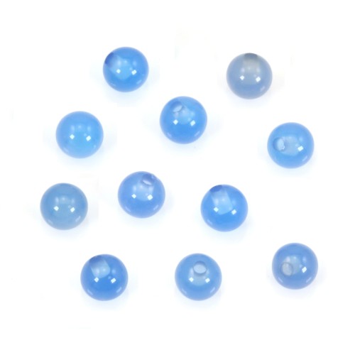 Ágata azul semidesbrilhada 4mm x 2pcs