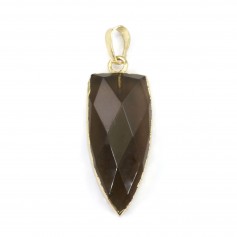 Rough stone pendant in smoked quartz x 1pc