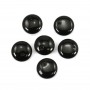 Pendant in black agate, in flat round shape, 10mm x 4pcs