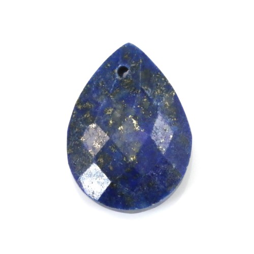 Lapis Lazuli, en forme de goutte facetté 13 * 18mm x 1pc