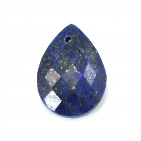Lapis lazuli, in faceted drop shaped, 13 * 18mm x 1pc
