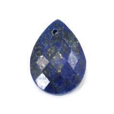 Lapislázuli, forma de gota facetada 13 * 18mm x 1pc
