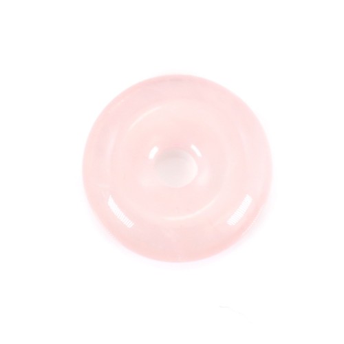 Ciambella di quarzo rosa 30 mm x 1 pz