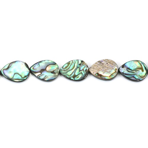 Nacre abalone goutte plate 12x16mm x 4 st