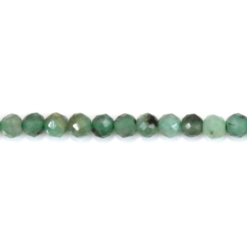 Smeraldo, rotondo sfaccettato, 2 mm x 39 cm