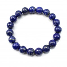 Lapis lazuli 10mm Round Bracelet - Elastic x 1pc
