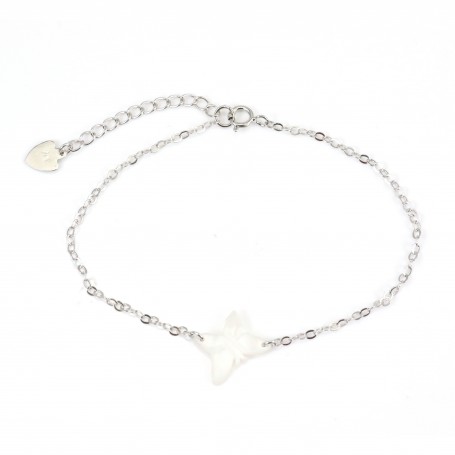Bracelet chaîne silver 925 butterfly in white shell