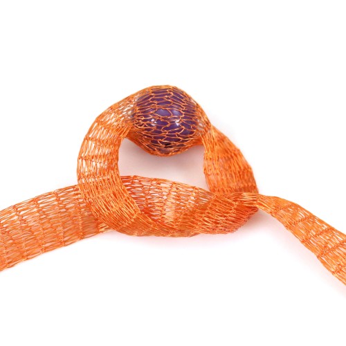 Malha tubular laranja de 6mm x 91,4cm