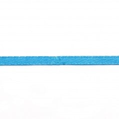 Polyestergarn Doppelseitig Satin 3mm Himmelblau x 5 m