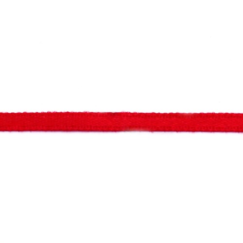 Hilo de poliéster satinado rojo de doble cara 3 mm x 5 m