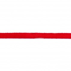 Hilo de poliéster satinado rojo de doble cara 3 mm x 5 m