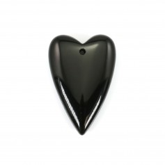 Pendentif Obsidienne coeur 20x30mm x 1pc
