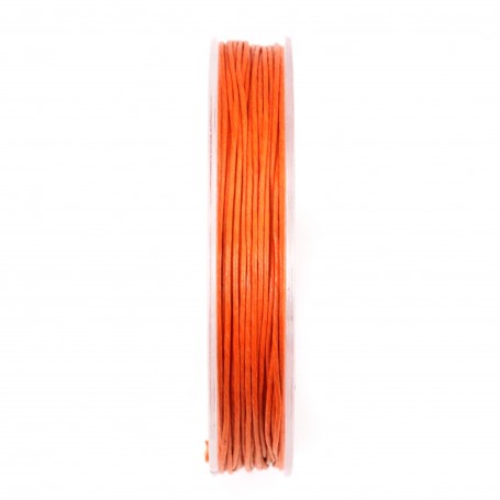 Orange waxed cotton cords 0.8mm x 20m
