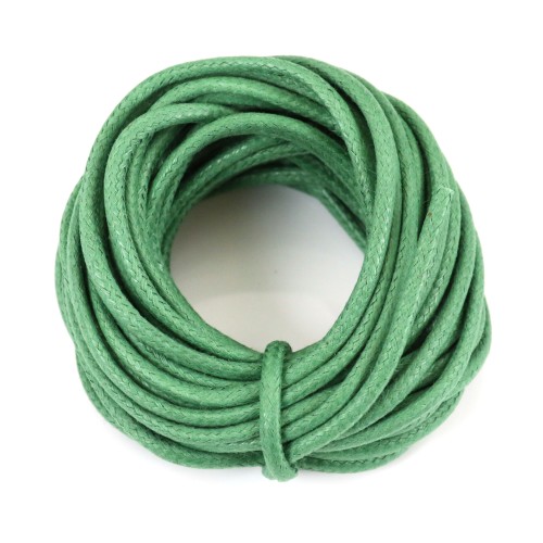 Olive waxed cotton cords 2.5mm x 5m