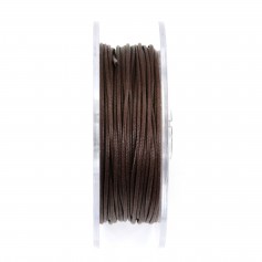 Waxed cotton cord dark brown 1mm x 20m