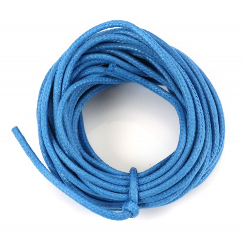 Gewachste Baumwollkordel blau 2.5mm x 5m