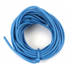 Gewachste Baumwollkordel blau 2.5mm x 5m