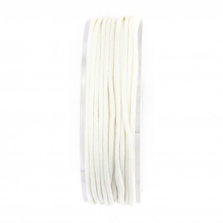 Cordonnet coton ciré blanc 2.5mm x 5m