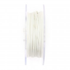 Cordón de algodón encerado blanco 1,0 mm x 20 m