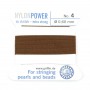 Nylon power wire with needle included, in brown color x 2m