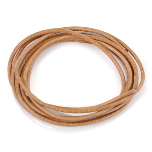 Natural Leather cord rounded goatskin 1.3mmx 1m
