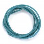 Leather cord rounded cowhide turquoise 2mm x 1m