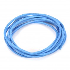 Blaues Rindslederband 2mm x 1m