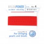 Nylon power wire with needle included, in garnet color x 2m