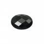 Cabochon Onyx noir ovale facetté 10x14mm x 1pc