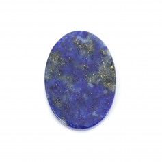 Cabochon Lapis Lazuli ovale plat 13x18mm x 1pc