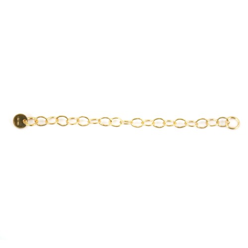 Gold Filled extension chain with round medallion 4mm x 1pc