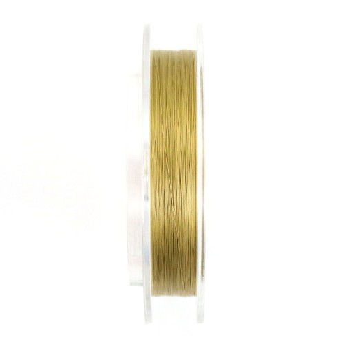 Cabo de aço de 7 fios com bainha de nylon dourado 0,18 mm x 100 m