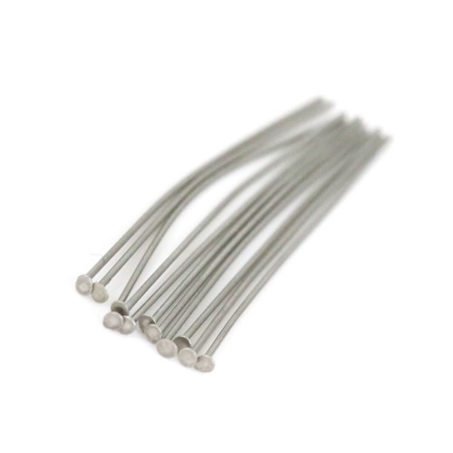 Pin tête plate 40x0.6mm 304 Stainless Steel x 20pcs