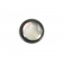 Round grey mother-of-pearl cabochon 3mm x 2pcs