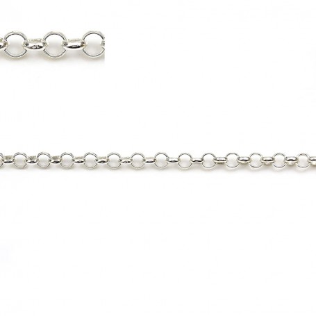 Round 925 sterling silver chain 2.5mm x 50cm