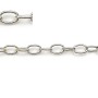 925 sterling silver oval chain 3x4x0.7mm x 50cm