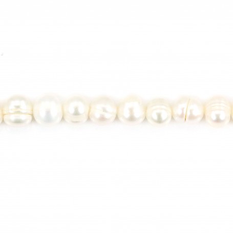 white freshwater pearl baroque 7mm x 10pcs