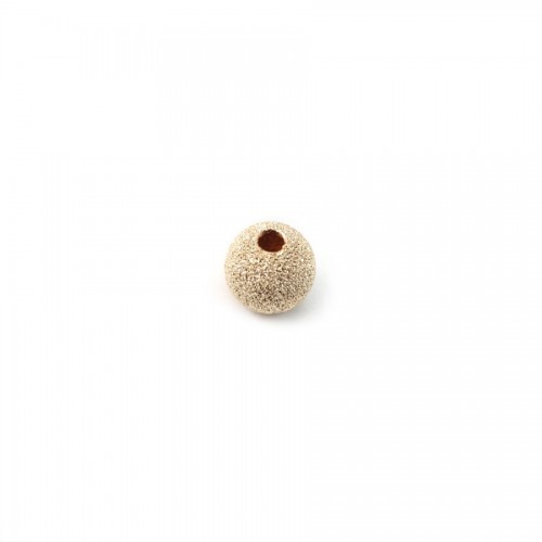 Perlina a sfera lucida riempita d'oro 6x1,5 mm x 2 pezzi