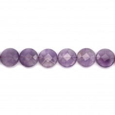 Round flat and faceted ametrine 20mm x 1pc