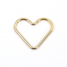 Gold Filled Heart Shape Spacer 15mm x 1pc