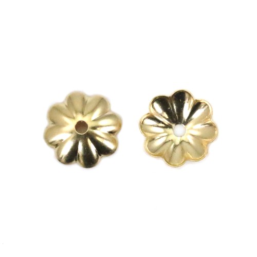 14k gold filled flower shaped "cup" for bead 6mm x 5pcs