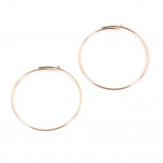 Rose Gold Filled hoop earrings 0.7x30mm x 2pcs