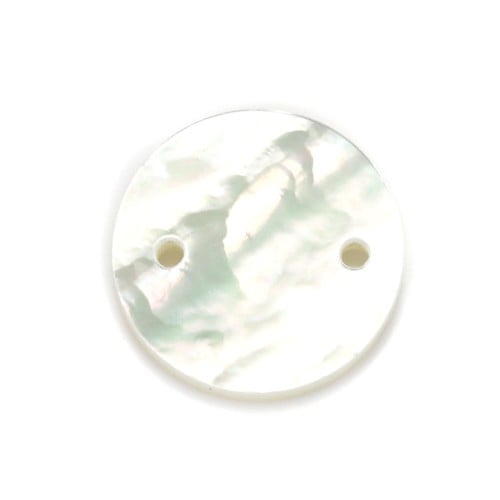 white round & flat mother-of-pearl 10mm x 4pcs