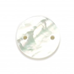 Madreperla bianca rotonda piatta 10 mm x 2 pz