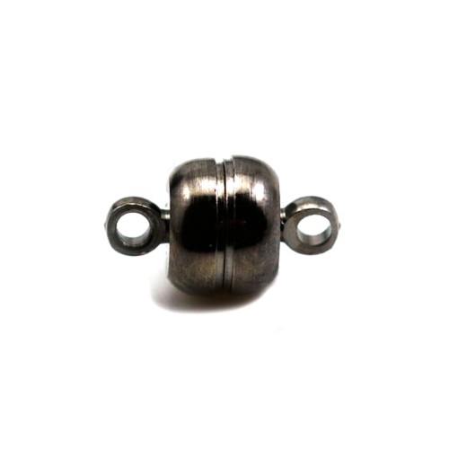 Runde und flache Magnetverschlüsse aus schwarzem Metall, 7x12mm x 10St