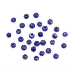 Lapis lazuli faceta redonda 2x2,5mm x 6pcs