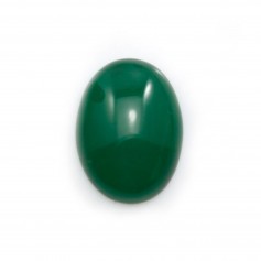 Cabochon d'aventurine verte, qualité A+, de forme ovale, 13x18mm x 1pc