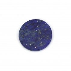 Lapis lazuli cabochon, round flat 14mm x 1pc